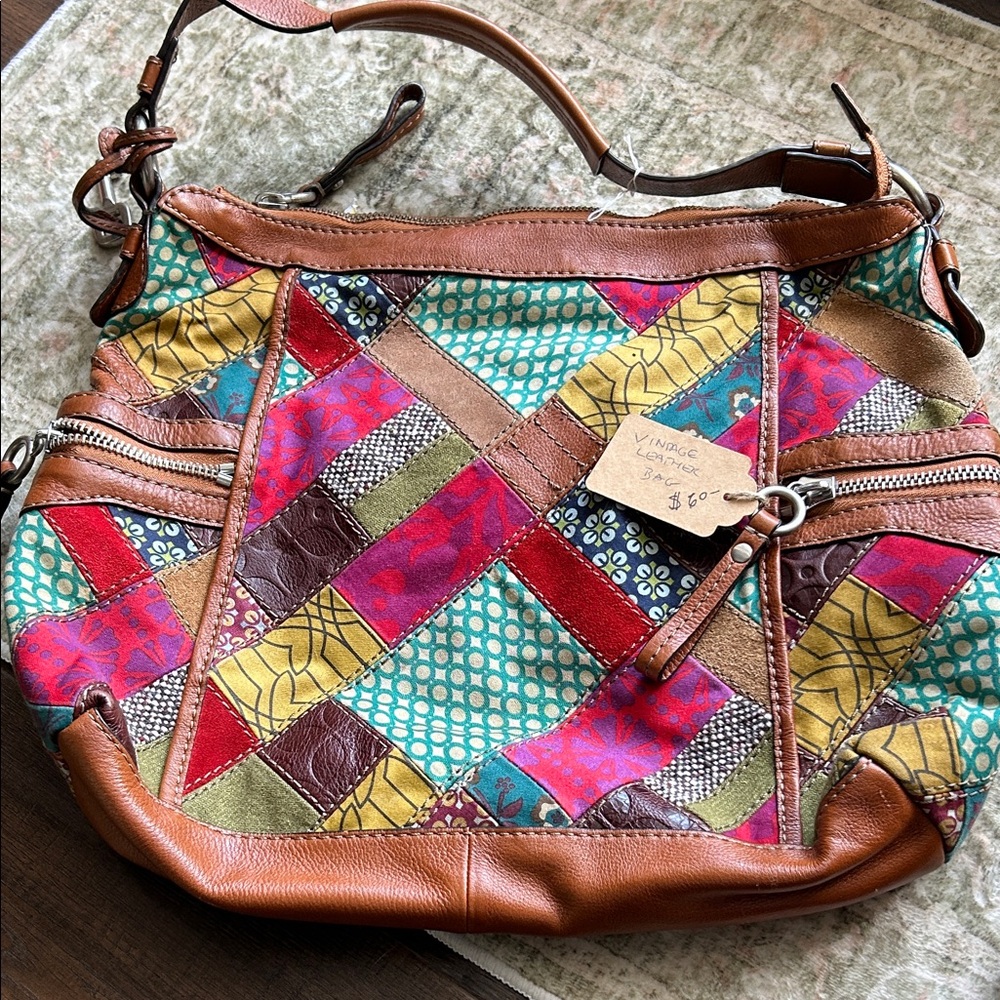 Fossil Multicolor Patchwork Shoulder Bag